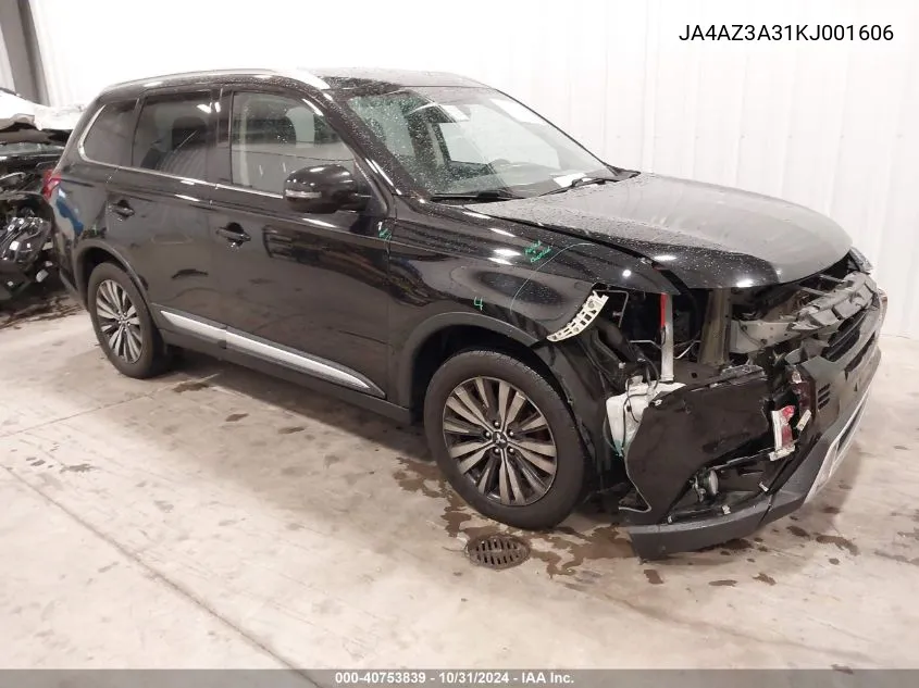 2019 Mitsubishi Outlander Sel VIN: JA4AZ3A31KJ001606 Lot: 40753839