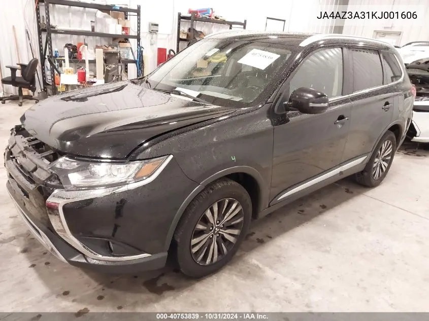 2019 Mitsubishi Outlander Sel VIN: JA4AZ3A31KJ001606 Lot: 40753839