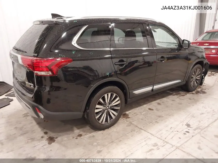 2019 Mitsubishi Outlander Sel VIN: JA4AZ3A31KJ001606 Lot: 40753839