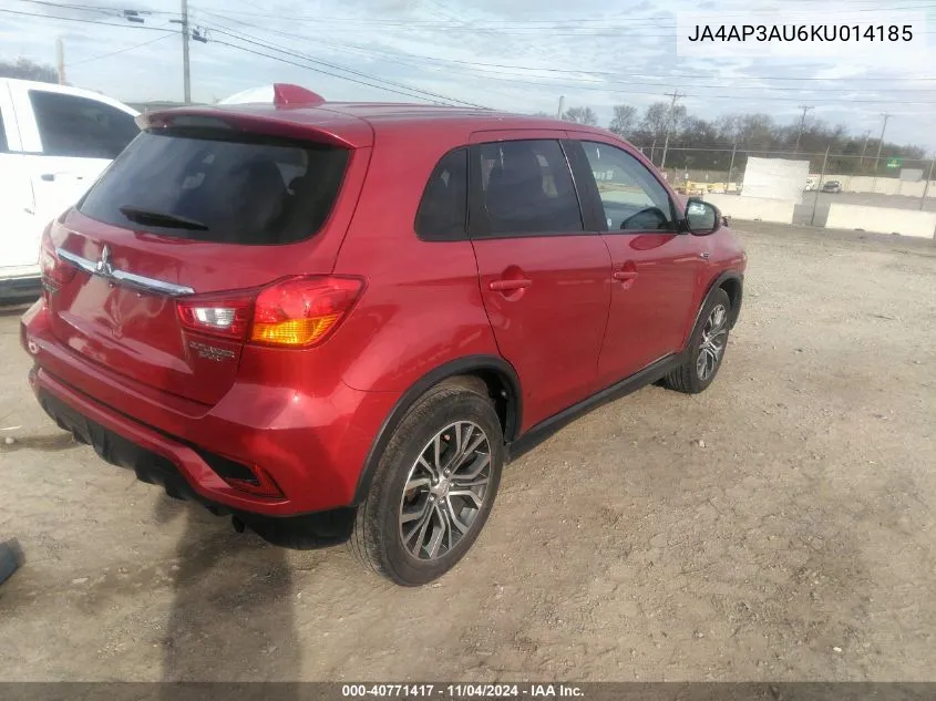 2019 Mitsubishi Outlander Sport 2.0 Es/2.0 Le/2.0 Sp VIN: JA4AP3AU6KU014185 Lot: 40771417