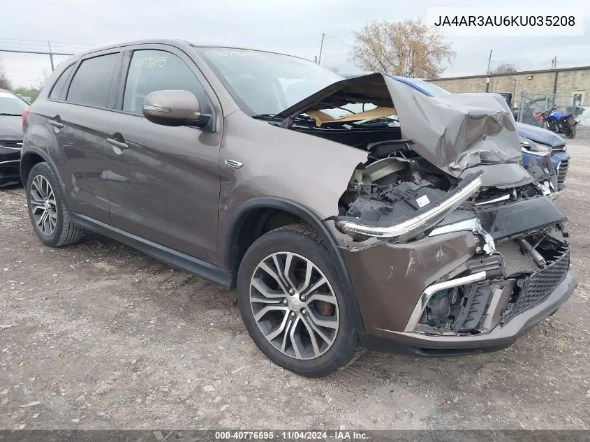 2019 Mitsubishi Outlander Sport 2.0 Es VIN: JA4AR3AU6KU035208 Lot: 40776595