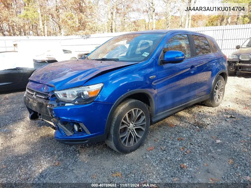 2019 Mitsubishi Outlander Sport 2.0 Se VIN: JA4AR3AU1KU014704 Lot: 40789683