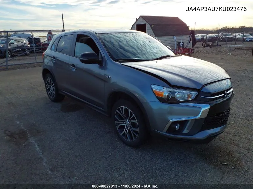 2019 Mitsubishi Outlander Sport 2.0 Le VIN: JA4AP3AU7KU023476 Lot: 40827913