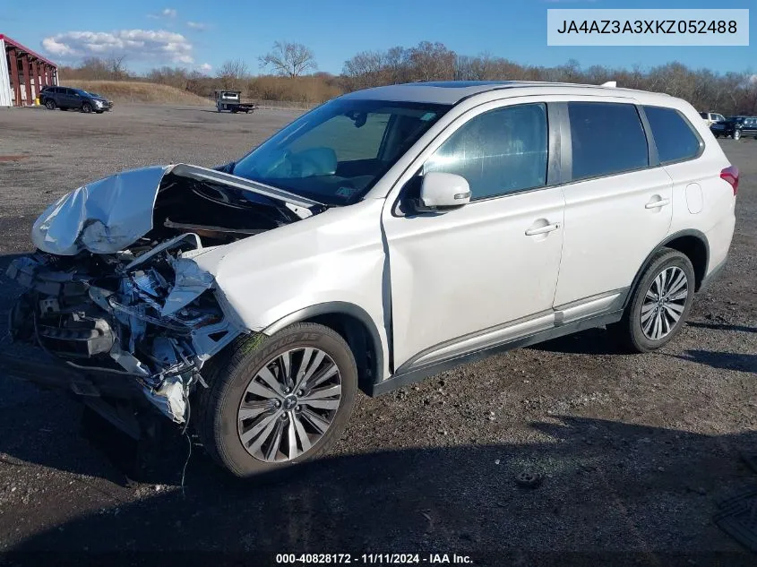 2019 Mitsubishi Outlander Se VIN: JA4AZ3A3XKZ052488 Lot: 40828172