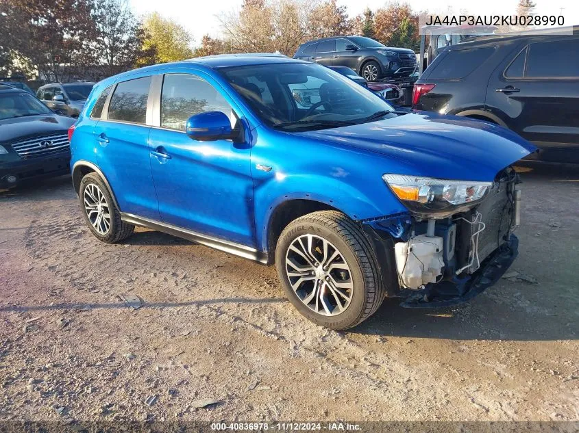 2019 Mitsubishi Outlander Sport 2.0 Es/2.0 Le/2.0 Sp VIN: JA4AP3AU2KU028990 Lot: 40836978