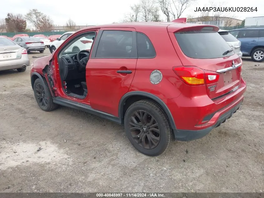 JA4AP3AU6KU028264 2019 Mitsubishi Outlander Sport 2.0 Le