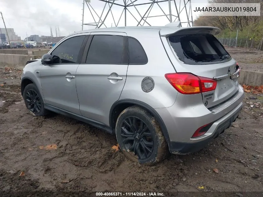 2019 Mitsubishi Outlander Sport 2.0 Sp VIN: JA4AR3AU8KU019804 Lot: 40865371