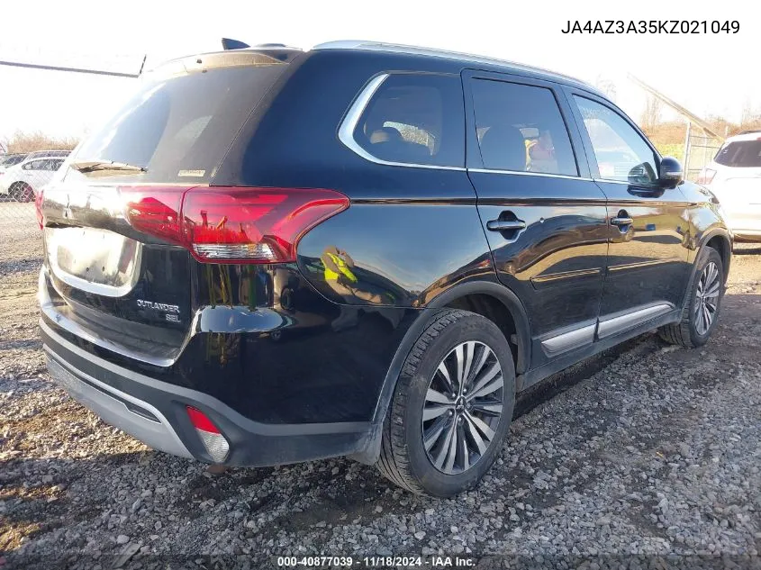 2019 Mitsubishi Outlander Sel VIN: JA4AZ3A35KZ021049 Lot: 40877039