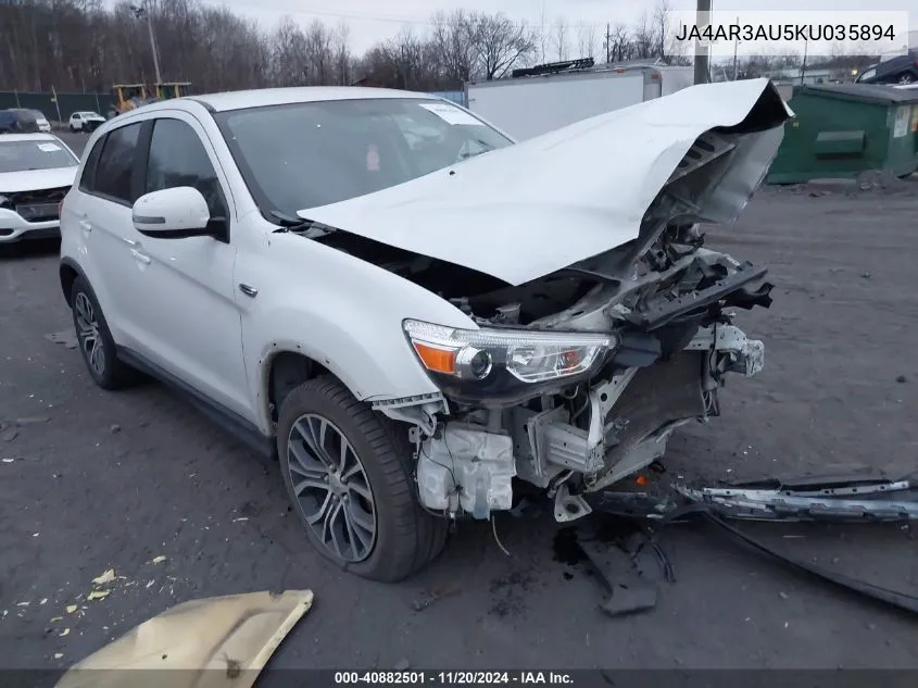 2019 Mitsubishi Outlander Sport 2.0 Es VIN: JA4AR3AU5KU035894 Lot: 40882501