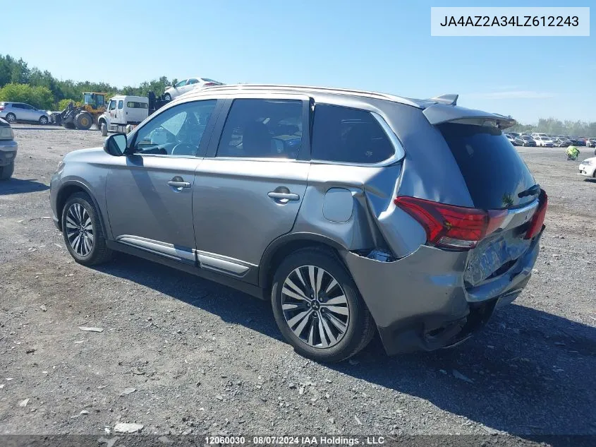 2020 Mitsubishi Outlander VIN: JA4AZ2A34LZ612243 Lot: 12060030