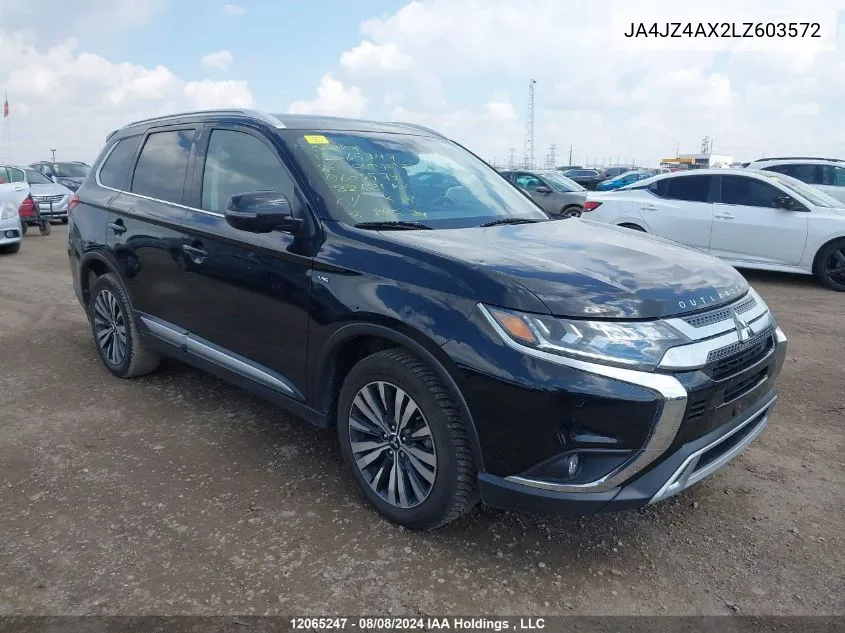 2020 Mitsubishi Outlander Gt VIN: JA4JZ4AX2LZ603572 Lot: 12065247