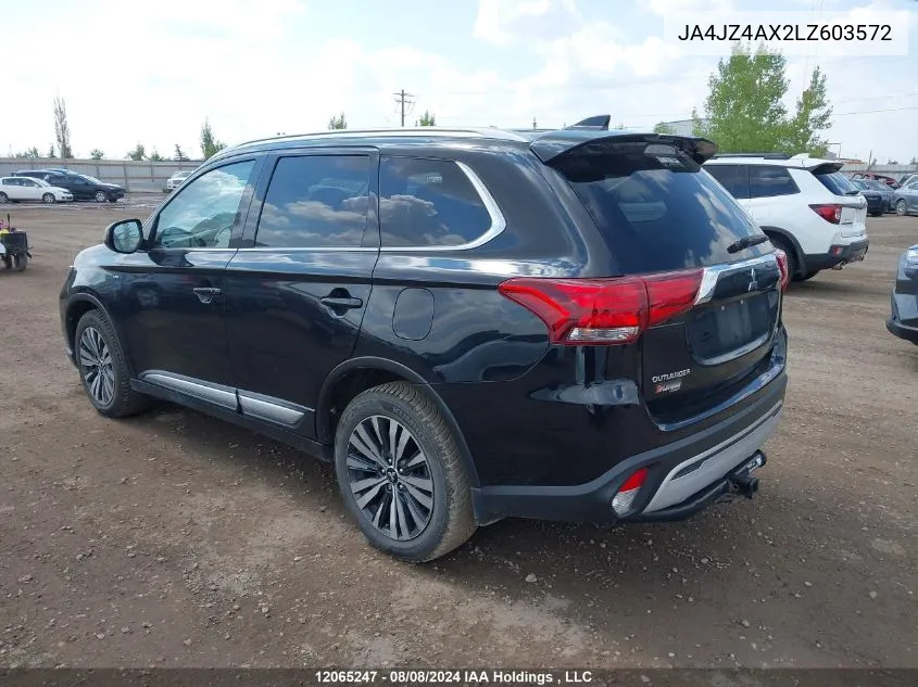 2020 Mitsubishi Outlander Gt VIN: JA4JZ4AX2LZ603572 Lot: 12065247