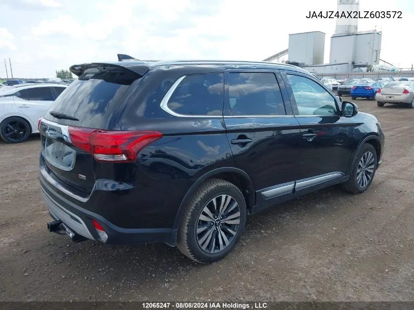 2020 Mitsubishi Outlander Gt VIN: JA4JZ4AX2LZ603572 Lot: 12065247