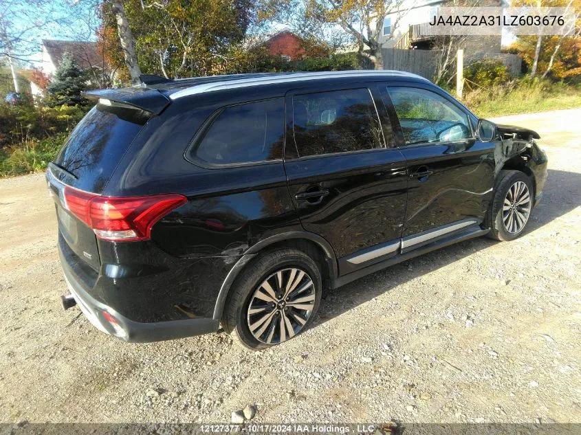 2020 Mitsubishi Outlander VIN: JA4AZ2A31LZ603676 Lot: 12127377