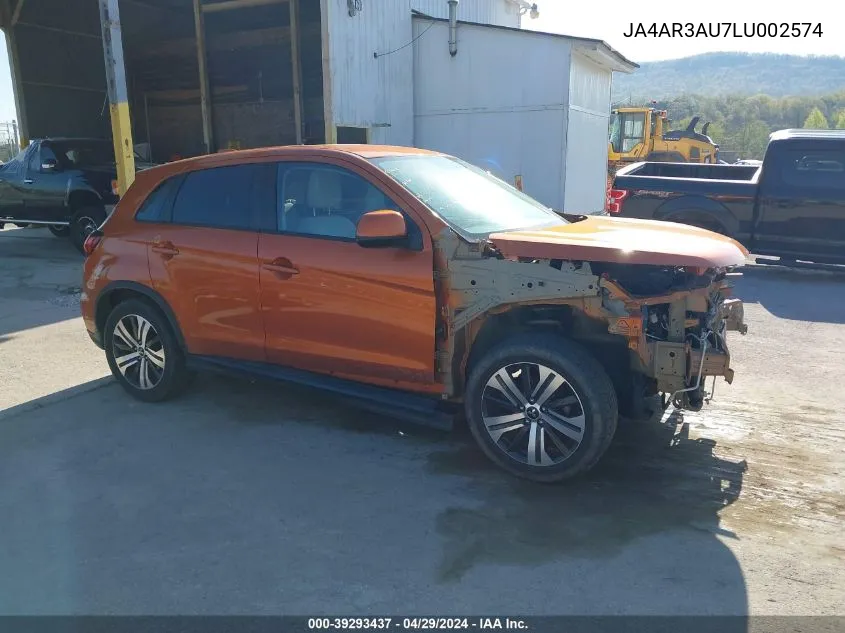 JA4AR3AU7LU002574 2020 Mitsubishi Outlander Sport 2.0 Es Awc