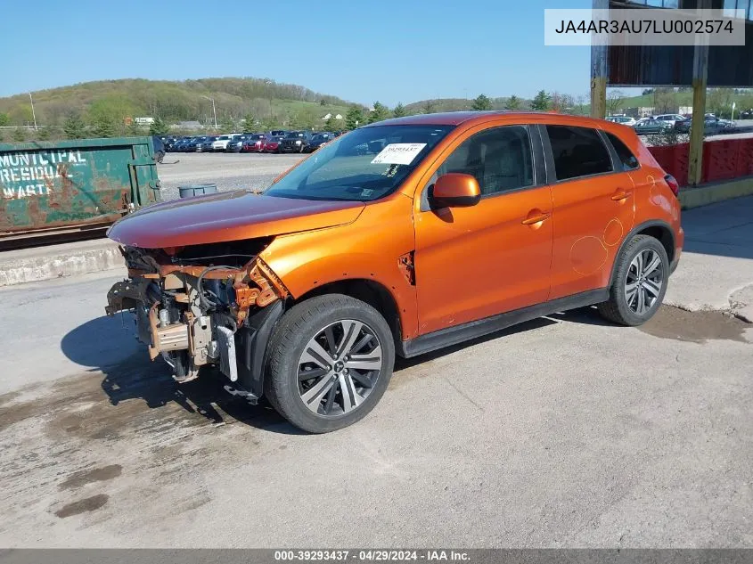 JA4AR3AU7LU002574 2020 Mitsubishi Outlander Sport 2.0 Es Awc