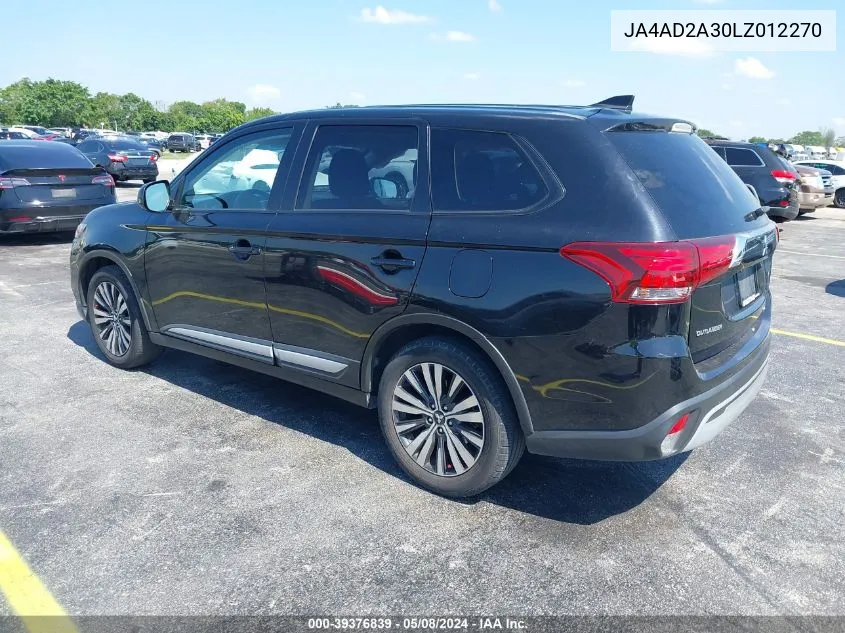 2020 Mitsubishi Outlander Es 2.4 VIN: JA4AD2A30LZ012270 Lot: 39376839