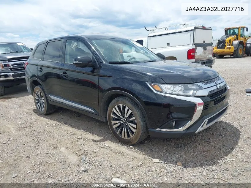 2020 Mitsubishi Outlander Es 2.4 S-Awc/Le 2.4 S-Awc/Se 2.4 S-Awc/Sel 2.4 S-Awc/Sp 2.4 S-Awc VIN: JA4AZ3A32LZ027716 Lot: 39542962