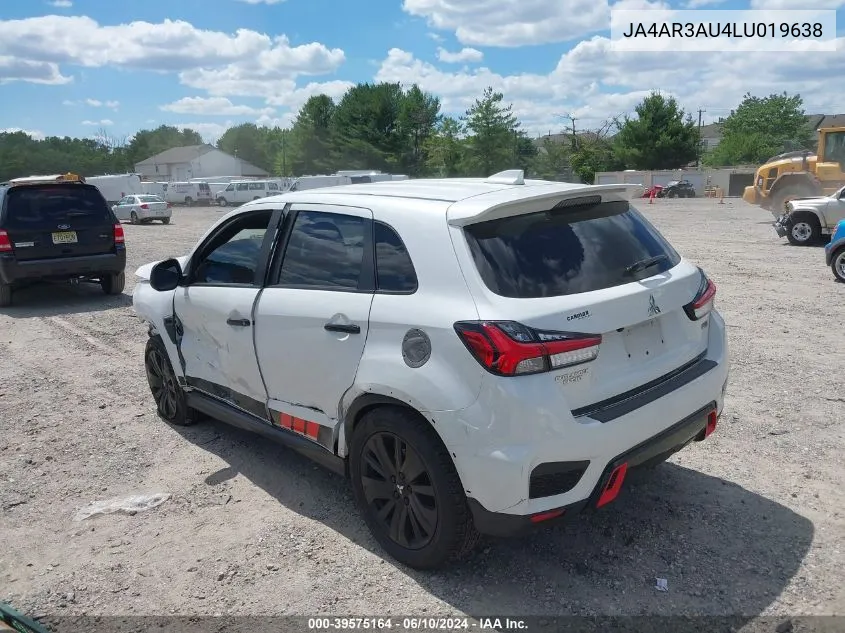 2020 Mitsubishi Outlander Sport 2.0 Be Awc VIN: JA4AR3AU4LU019638 Lot: 39575164