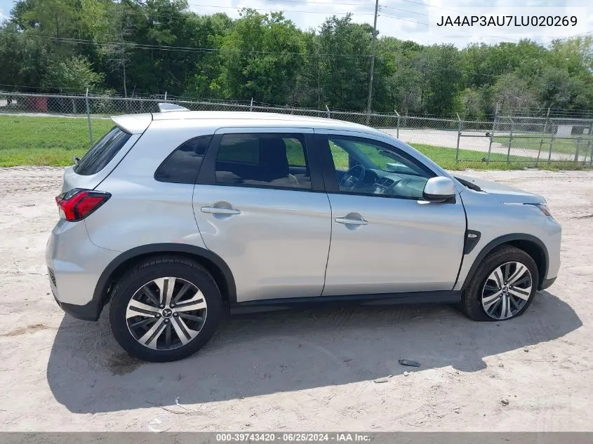 2020 Mitsubishi Outlander Sport 2.0 Es VIN: JA4AP3AU7LU020269 Lot: 39743420