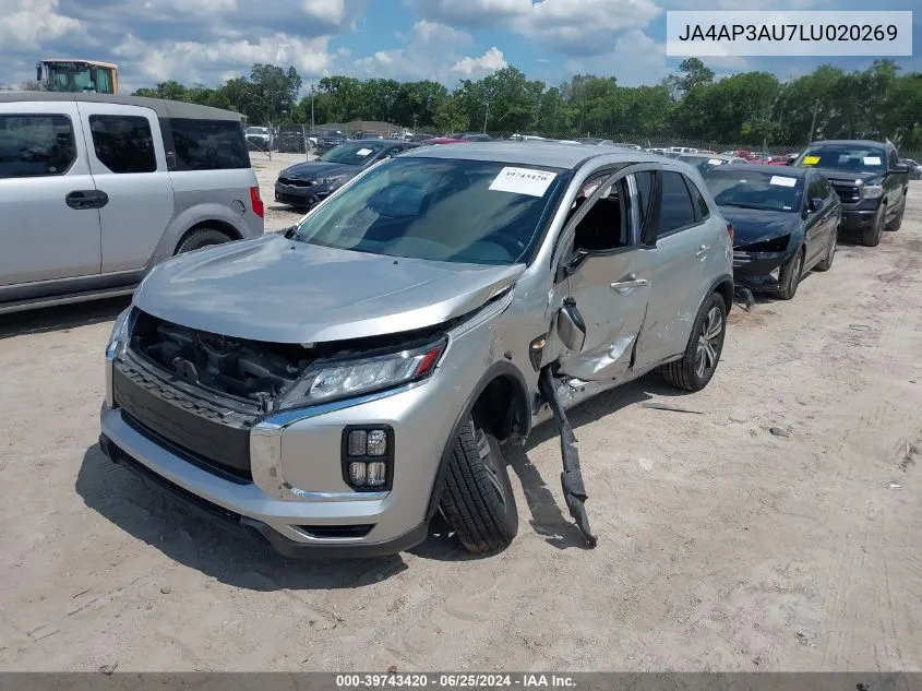 2020 Mitsubishi Outlander Sport 2.0 Es VIN: JA4AP3AU7LU020269 Lot: 39743420