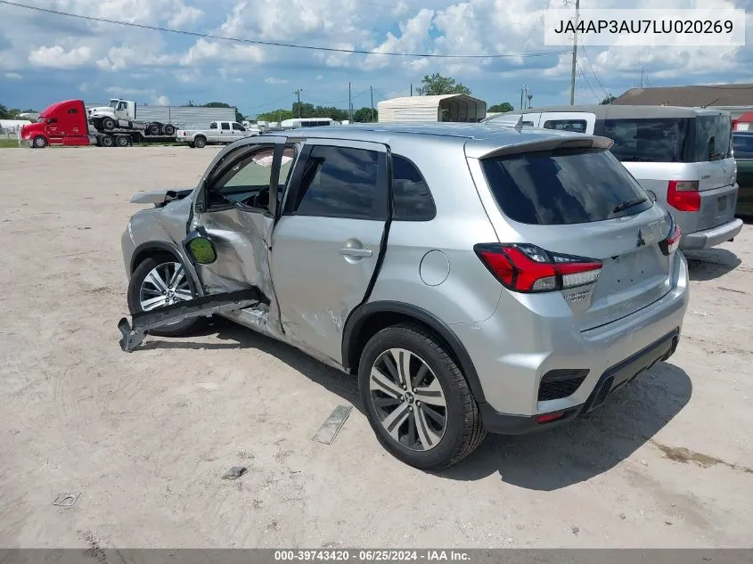 2020 Mitsubishi Outlander Sport 2.0 Es VIN: JA4AP3AU7LU020269 Lot: 39743420