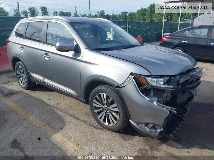 2020 Mitsubishi Outlander Es 2.4 S-Awc/Le 2.4 S-Awc/Se 2.4 S-Awc/Sel 2.4 S-Awc/Sp 2.4 S-Awc VIN: JA4AZ3A36LZ043241 Lot: 39753590