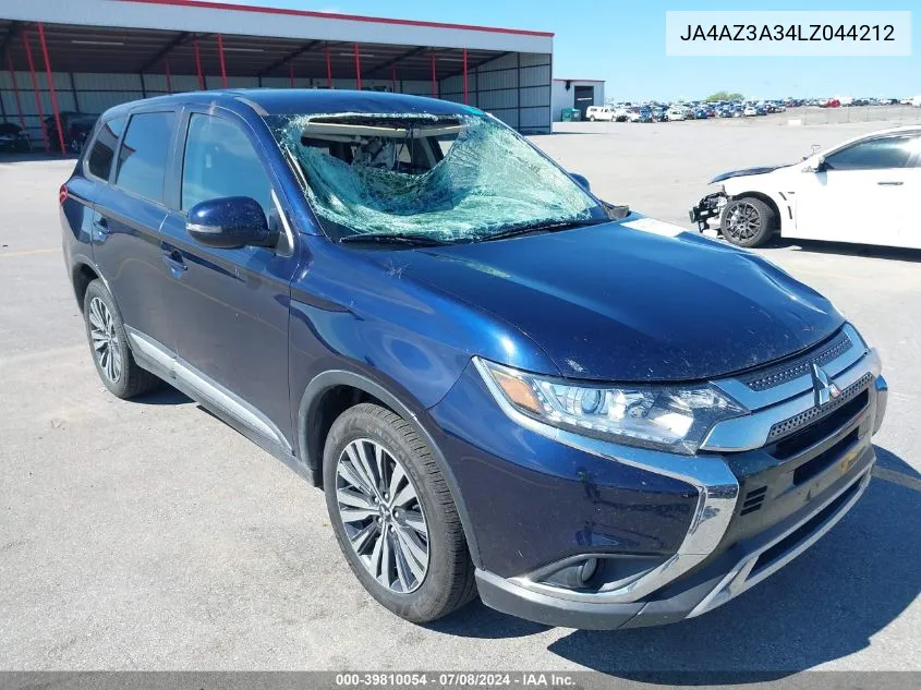 2020 Mitsubishi Outlander Es 2.4 S-Awc/Le 2.4 S-Awc/Se 2.4 S-Awc/Sel 2.4 S-Awc/Sp 2.4 S-Awc VIN: JA4AZ3A34LZ044212 Lot: 39810054