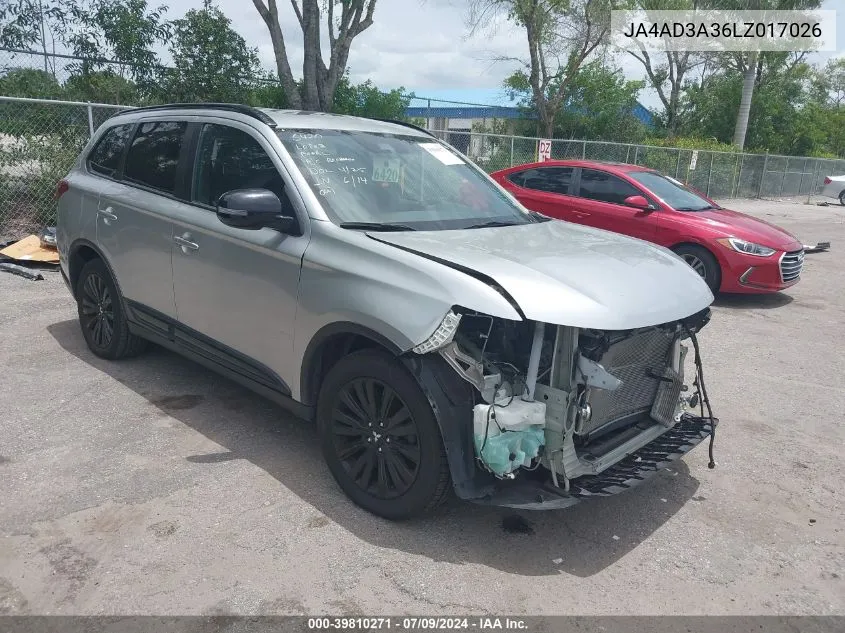 JA4AD3A36LZ017026 2020 Mitsubishi Outlander Le 2.4/Se 2.4/Sel 2.4/Sp 2.4