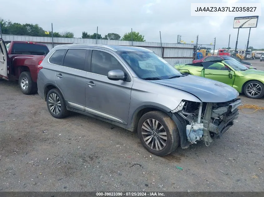 2020 Mitsubishi Outlander Es 2.4 S-Awc/Le 2.4 S-Awc/Se 2.4 S-Awc/Sel 2.4 S-Awc/Sp 2.4 S-Awc VIN: JA4AZ3A37LZ035827 Lot: 39823390