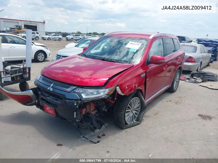 2020 Mitsubishi Outlander Phev Sel S-Awc VIN: JA4J24A58LZ009412 Lot: 39841799