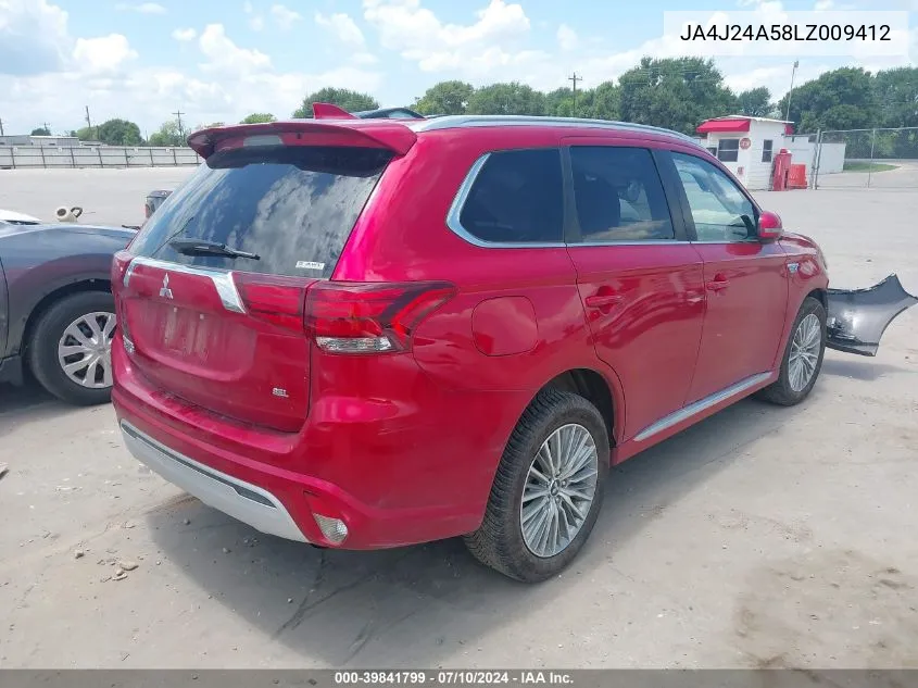 JA4J24A58LZ009412 2020 Mitsubishi Outlander Phev Sel S-Awc