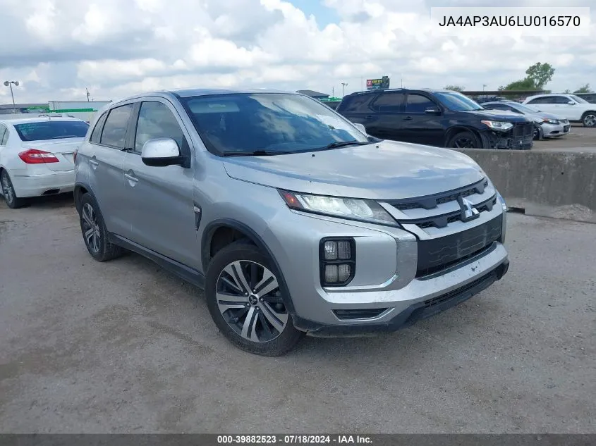 2020 Mitsubishi Outlander Sport 2.0 Es VIN: JA4AP3AU6LU016570 Lot: 39882523