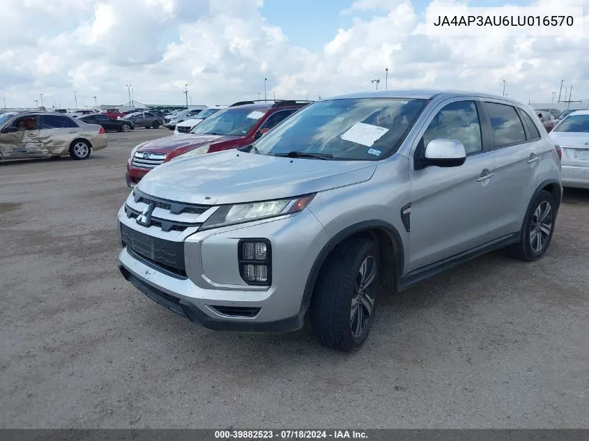 2020 Mitsubishi Outlander Sport 2.0 Es VIN: JA4AP3AU6LU016570 Lot: 39882523