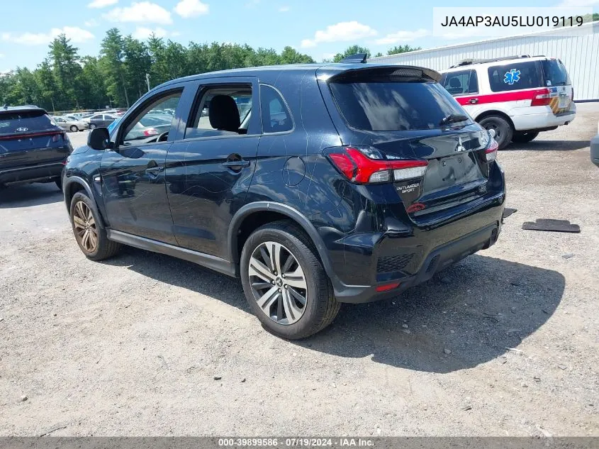 2020 Mitsubishi Outlander Sport 2.0 Es VIN: JA4AP3AU5LU019119 Lot: 39899586