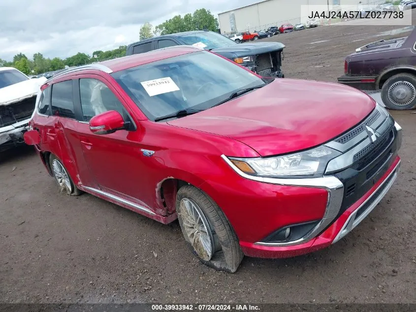 2020 Mitsubishi Outlander Phev Sel S-Awc VIN: JA4J24A57LZ027738 Lot: 39933942