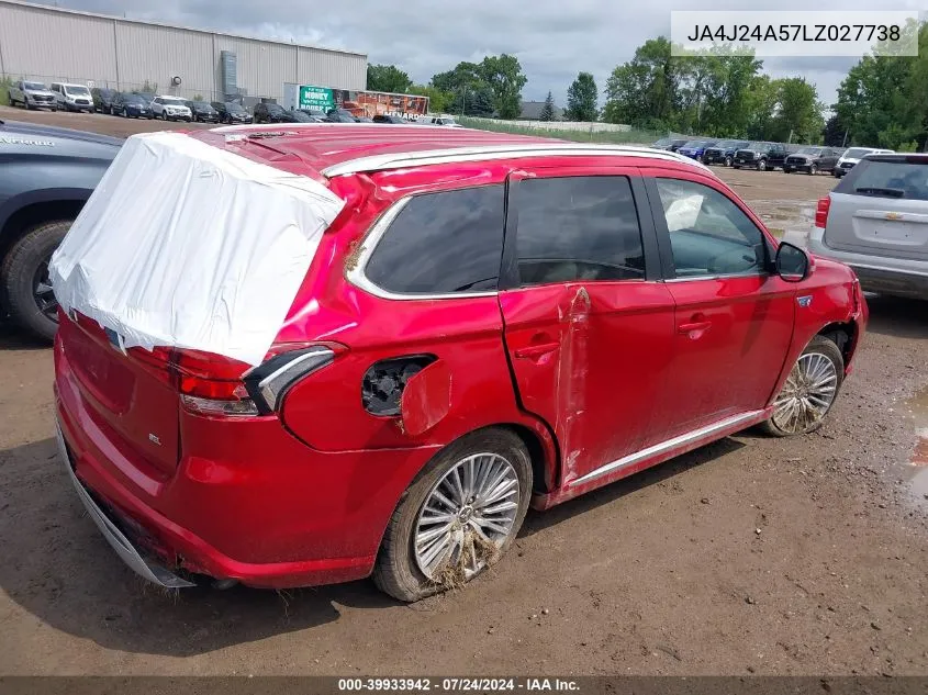 JA4J24A57LZ027738 2020 Mitsubishi Outlander Phev Sel S-Awc