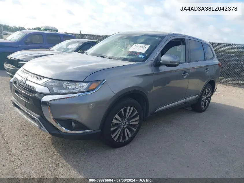 JA4AD3A38LZ042378 2020 Mitsubishi Outlander Se/Sel/Le