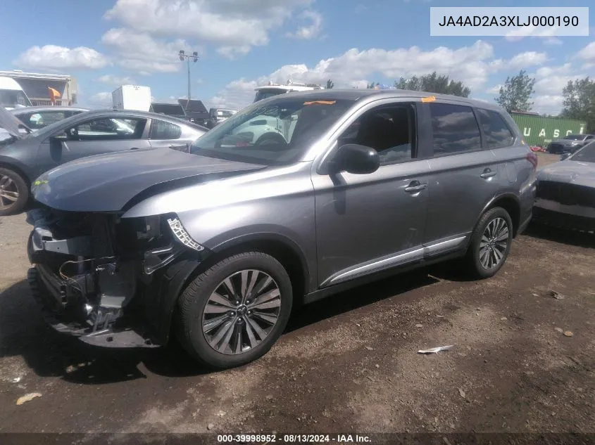 JA4AD2A3XLJ000190 2020 Mitsubishi Outlander Es