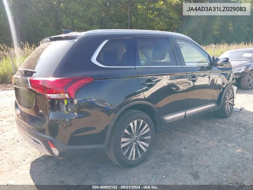 2020 Mitsubishi Outlander Sel 2.4 VIN: JA4AD3A31LZ029083 Lot: 40002102