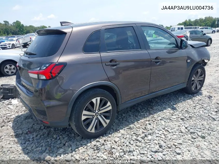 2020 Mitsubishi Outlander Sport 2.0 Es VIN: JA4AP3AU9LU004736 Lot: 40002899