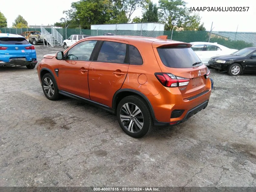 2020 Mitsubishi Outlander Sport 2.0 Es VIN: JA4AP3AU6LU030257 Lot: 40007515