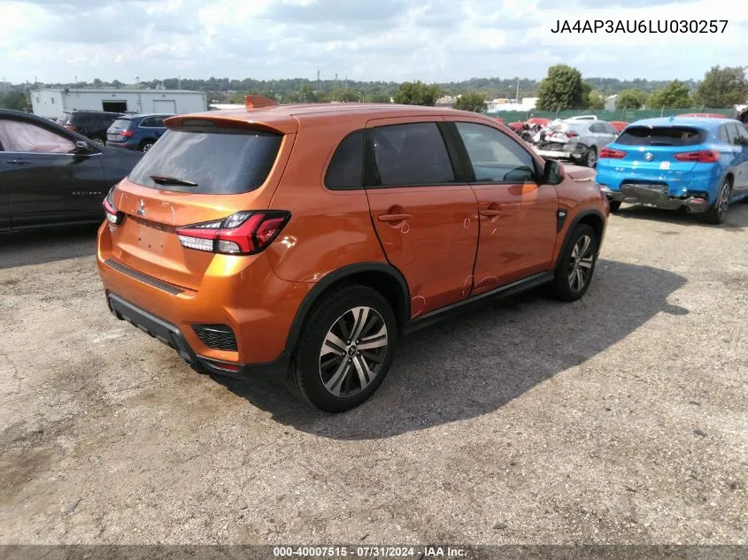 2020 Mitsubishi Outlander Sport 2.0 Es VIN: JA4AP3AU6LU030257 Lot: 40007515