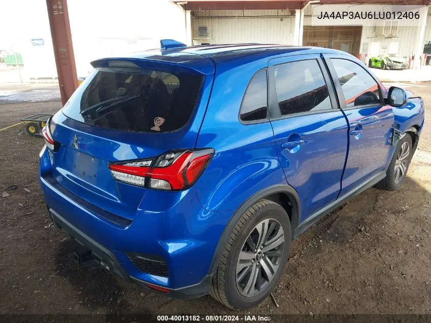 2020 Mitsubishi Outlander Sport 2.0 Es VIN: JA4AP3AU6LU012406 Lot: 40013182