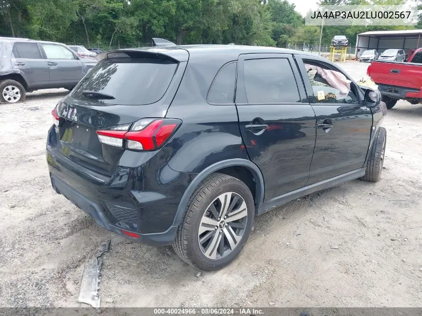 JA4AP3AU2LU002567 2020 Mitsubishi Outlander Sport 2.0 Es