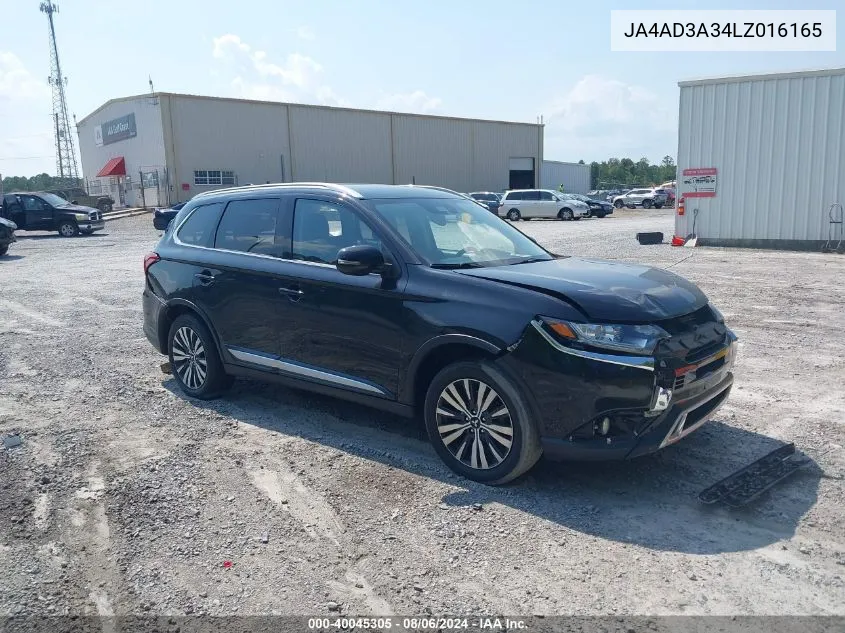 JA4AD3A34LZ016165 2020 Mitsubishi Outlander Le 2.4/Se 2.4/Sel 2.4/Sp 2.4