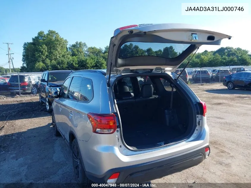 JA4AD3A31LJ000746 2020 Mitsubishi Outlander Le 2.4