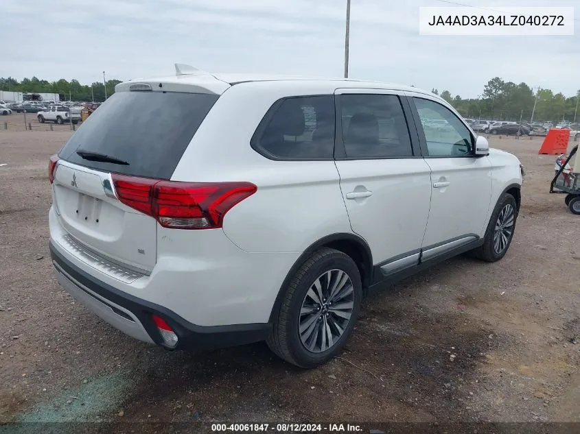 JA4AD3A34LZ040272 2020 Mitsubishi Outlander Se 2.4