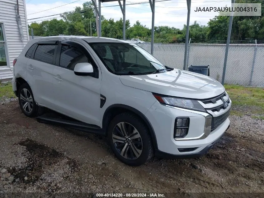 2020 Mitsubishi Outlander Sport 2.0 Es VIN: JA4AP3AU9LU004316 Lot: 40134220