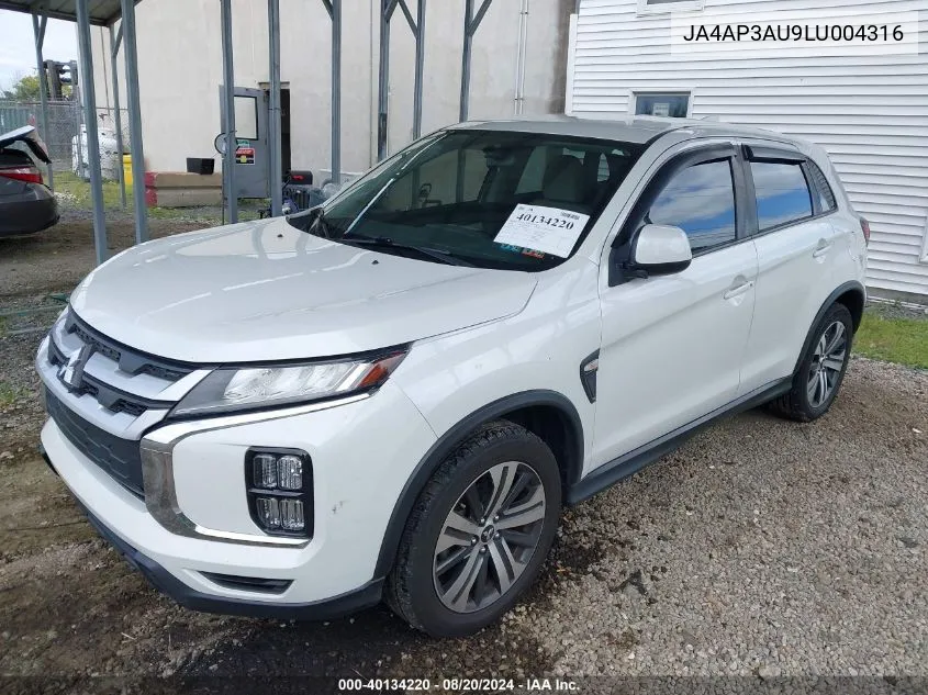 2020 Mitsubishi Outlander Sport 2.0 Es VIN: JA4AP3AU9LU004316 Lot: 40134220